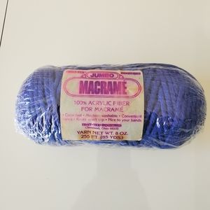 Vintage Jumbo Macrame Purple Acrylic Fiber